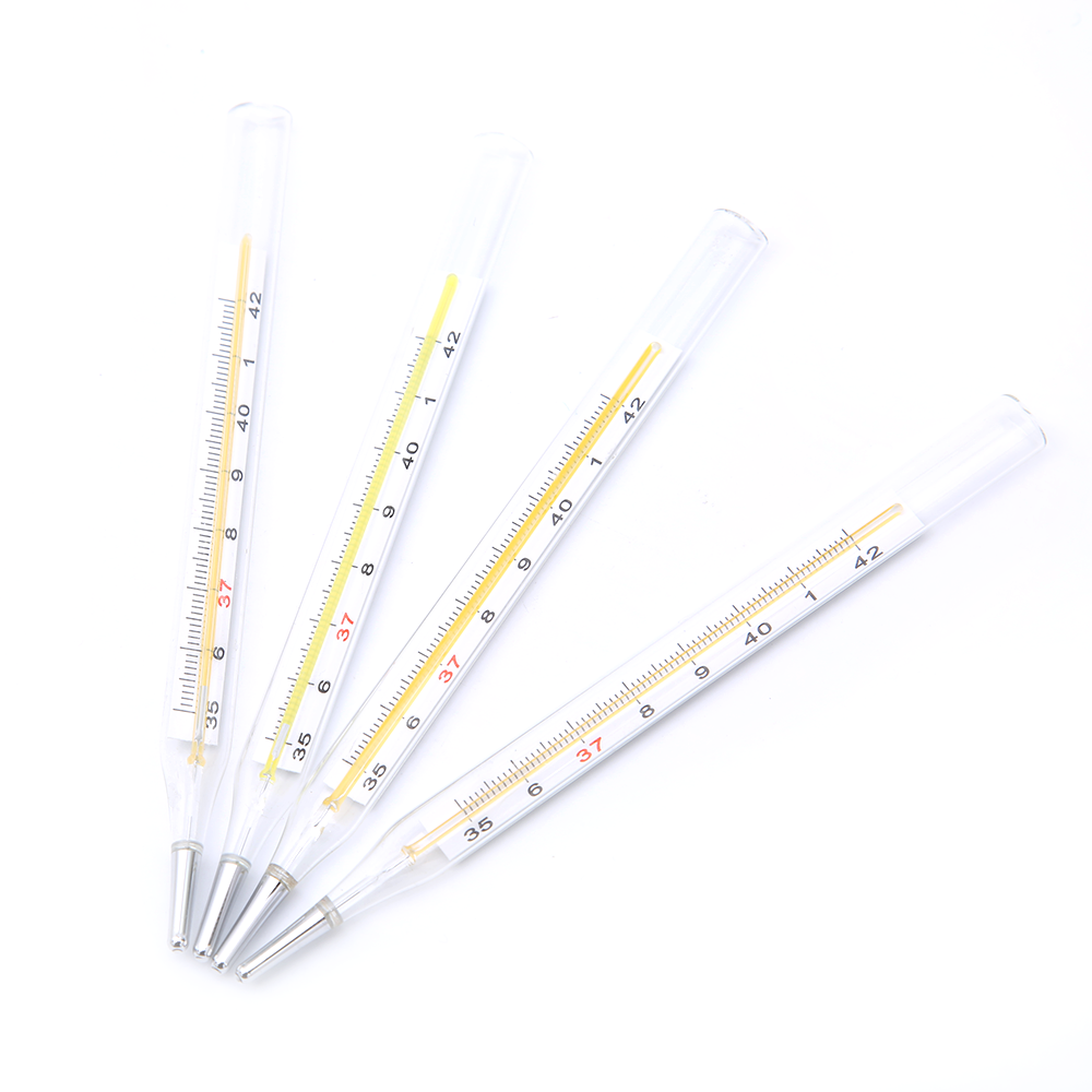 Large Glass Mercury Thermometer Under Tongue For Kid Adults