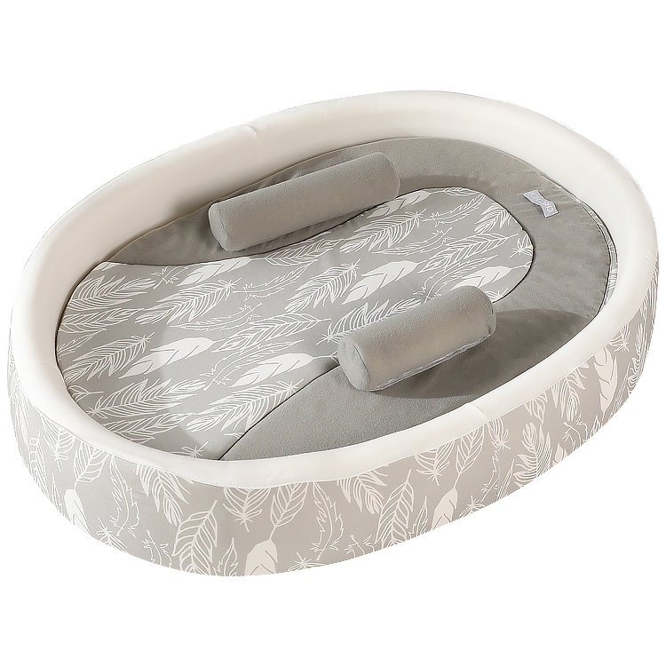 Mini Round Baby Crib Convertible Bed With Mattress