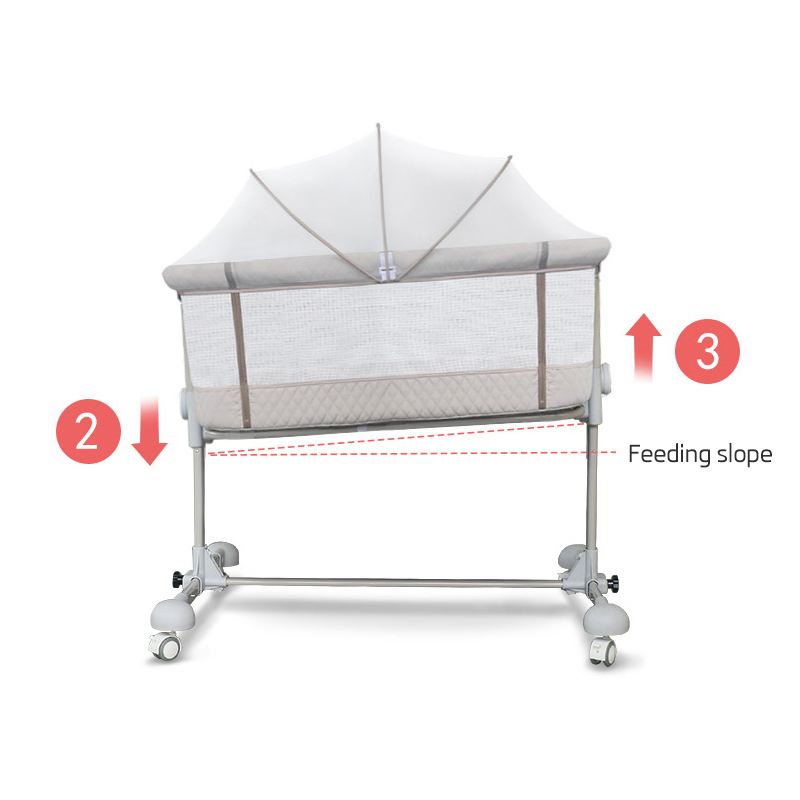 Luxury Baby Folding Crib For Bed With Storage