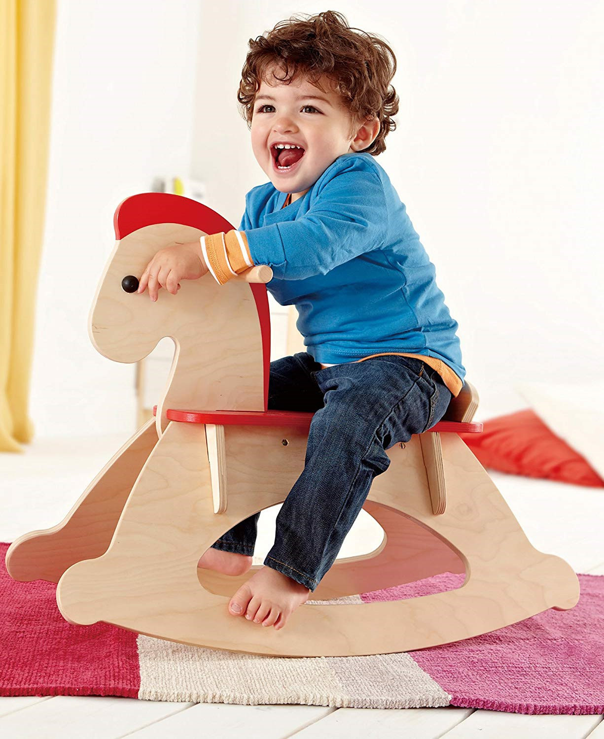 Kids Wooden Rocking Horse Educational Toy