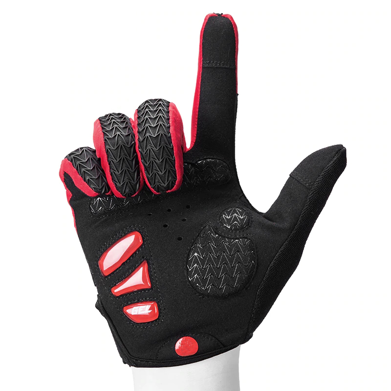 Red And Black Winter Bike Sports Gloves For Sweaty Hands